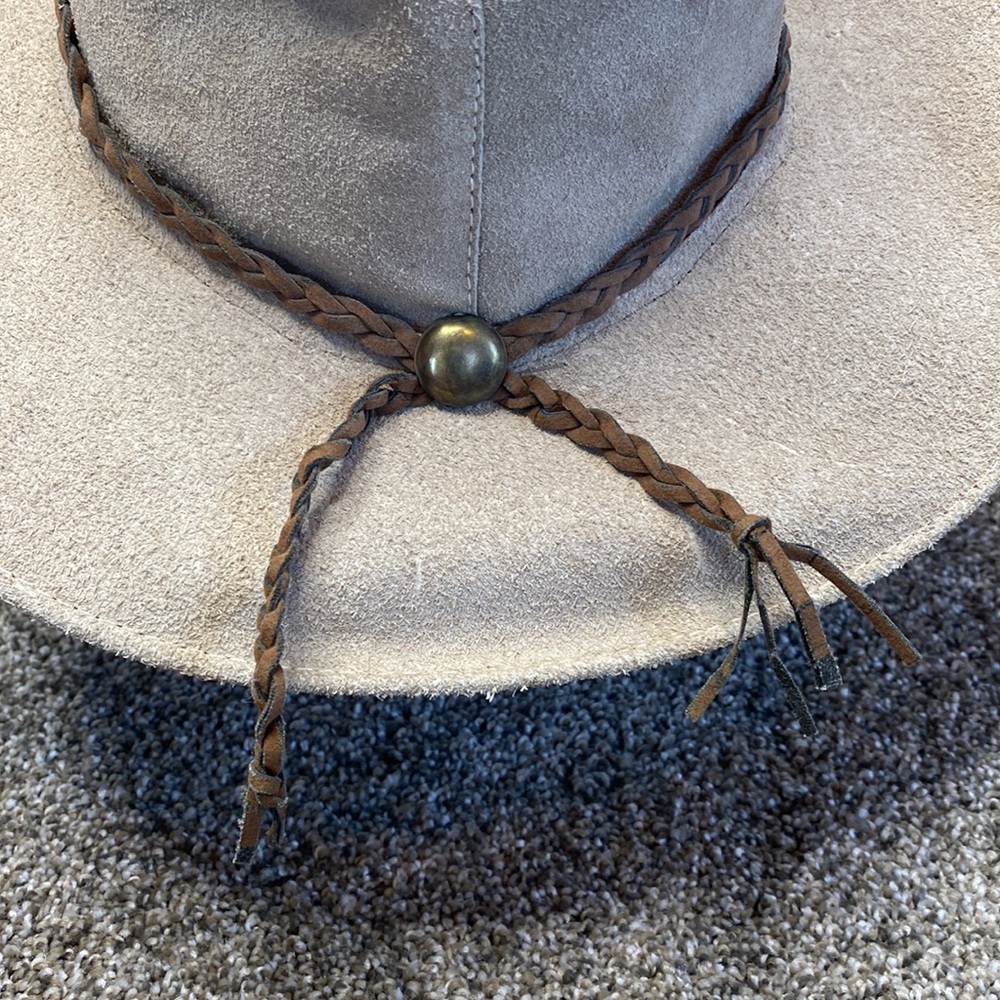 Kodiak Sueded Leather Hat Indiana Jones Western Outdoor - Picture 6 of 8